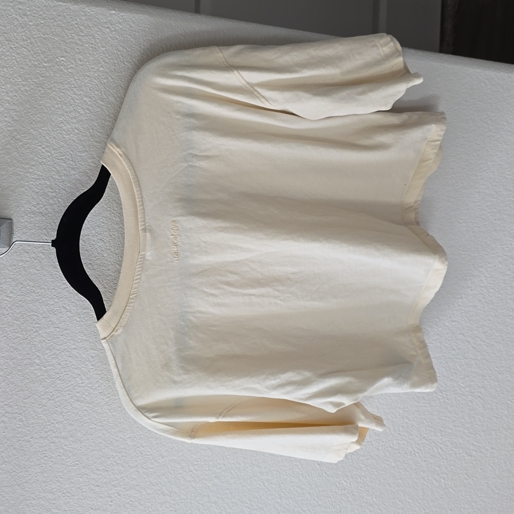 H&M yellow short sleeve crop top size small - Picture 3 of 5